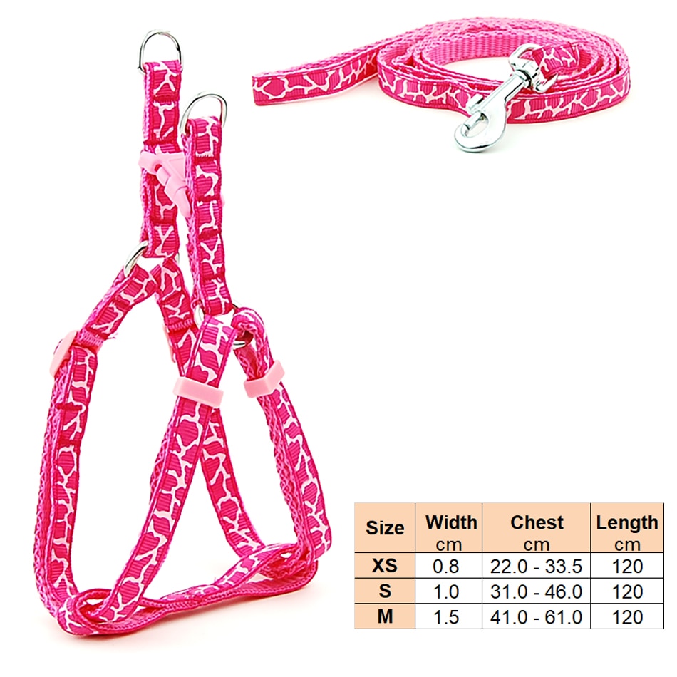 Small Dog Adjustable Harness Leash