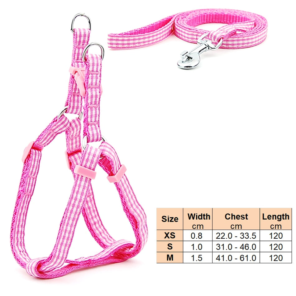 Small Dog Adjustable Harness Leash