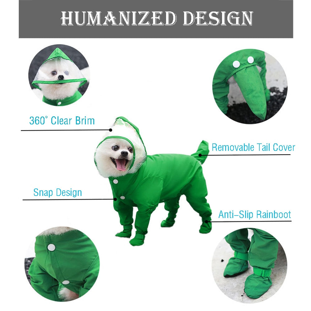 Full-Cover Dog Raincoat