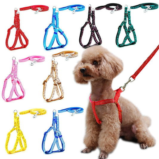 Small Dog Adjustable Harness Leash