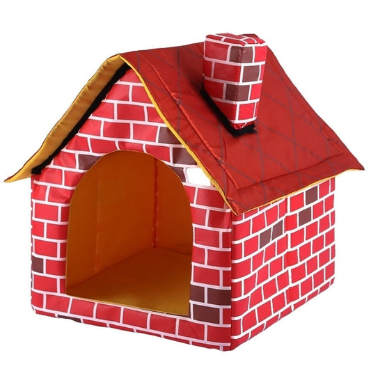 Portable Brick Wall Style Pet House